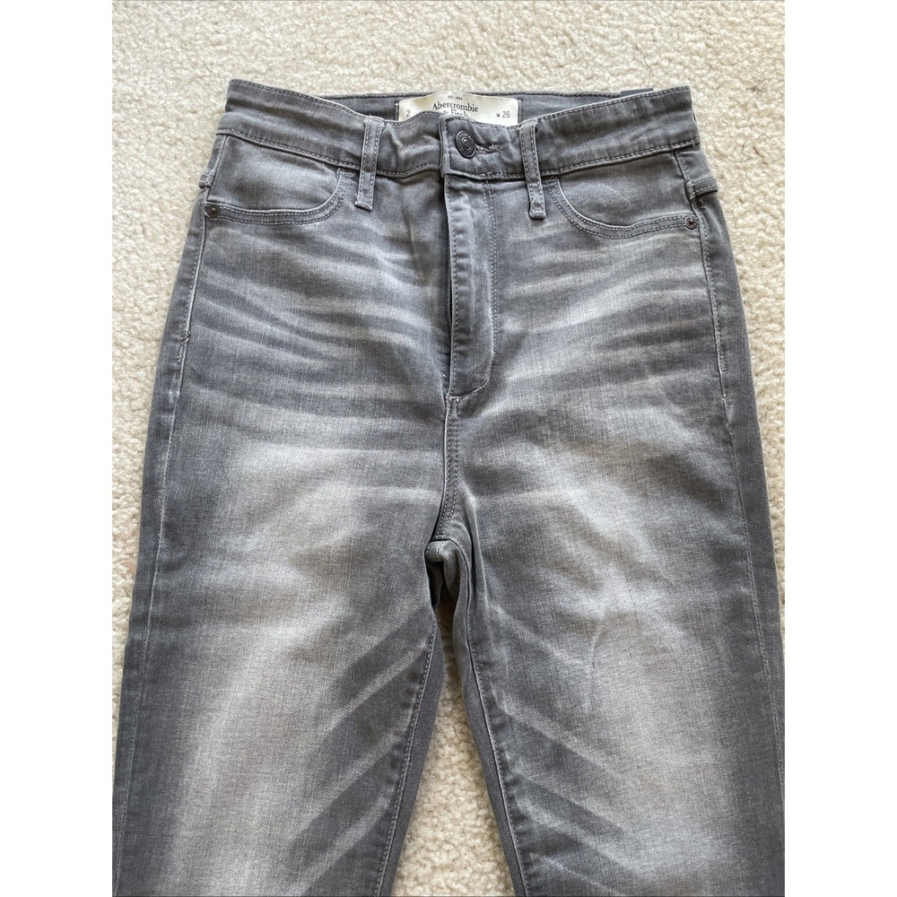 Abercrombie & Fitch Pant Jeggings Womens Size 2 W26 Grey Stretch Brand New WTags